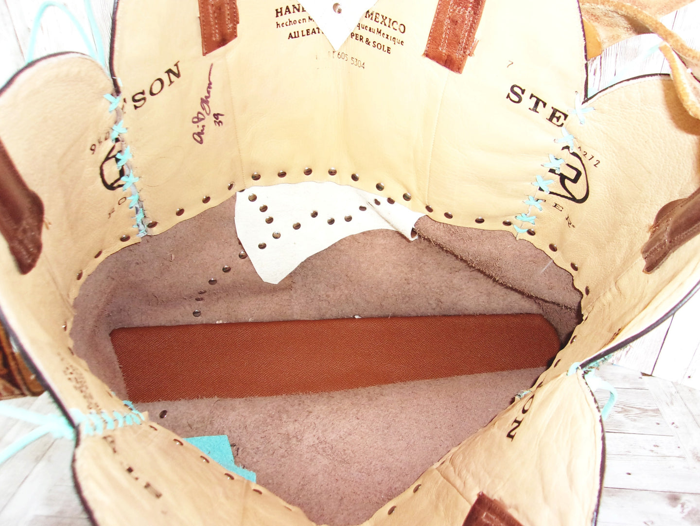 Cowboy Boot Laptop Tote LT39 handcrafted from cowboy boots. Shop Luggage & Bags at ChrisThompsonBags.com and buy the best boot purse, cowboy boot purse, cowgirl handbag, leather laptop tote, recycled cowboy boots, unique gift for her, unique gift for him, unique travel bag, western diaper bag, western laptop tote, western travel bag, XL cowboy Boot Purse, XL leather tote at Chris Thompson Bags.